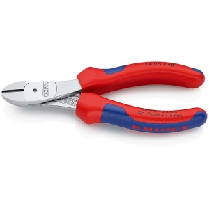 Knipex 74 05 140 Diagonal Cutter high-leverage chrome-plated 140mm Grip Handle